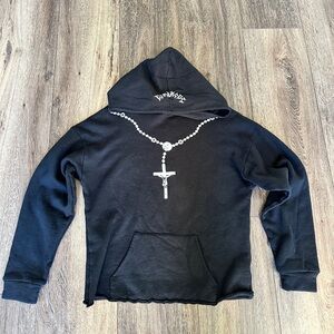 Cropped Custom DARKMODE Long Hood Hoodie
